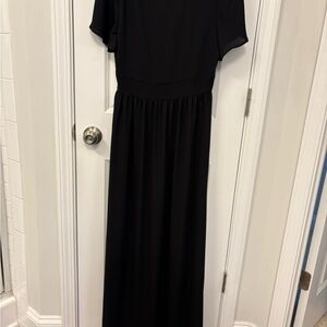 Everly Black Short Sleeve Maxi Sundress